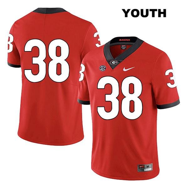 Georgia Bulldogs Youth Aaron Olalude #38 NCAA No Name Legend Authentic Red Nike Stitched College Football Jersey ZYH2056XD
